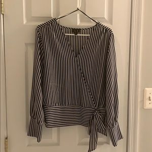 Black and white blouse